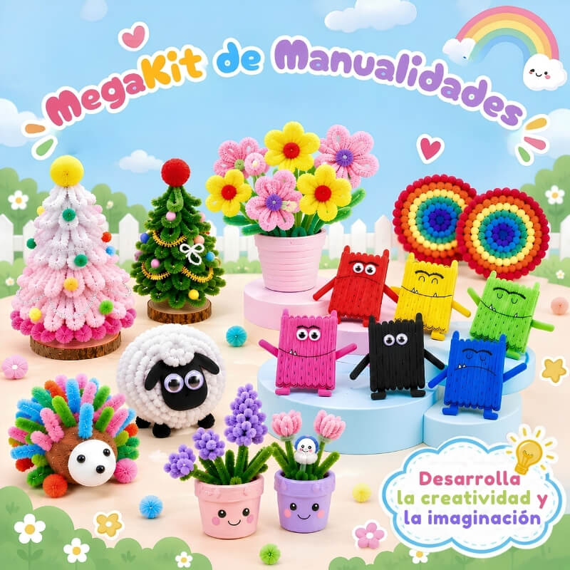 MegaKit de Manualidades  - Con 1.000 accesorios para combinar y crear sin límites