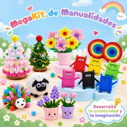 MegaKit de Manualidades  - Con 1.000 accesorios para combinar y crear sin límites