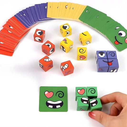 Imite rostos! Jogo de tabuleiro de agilidade 