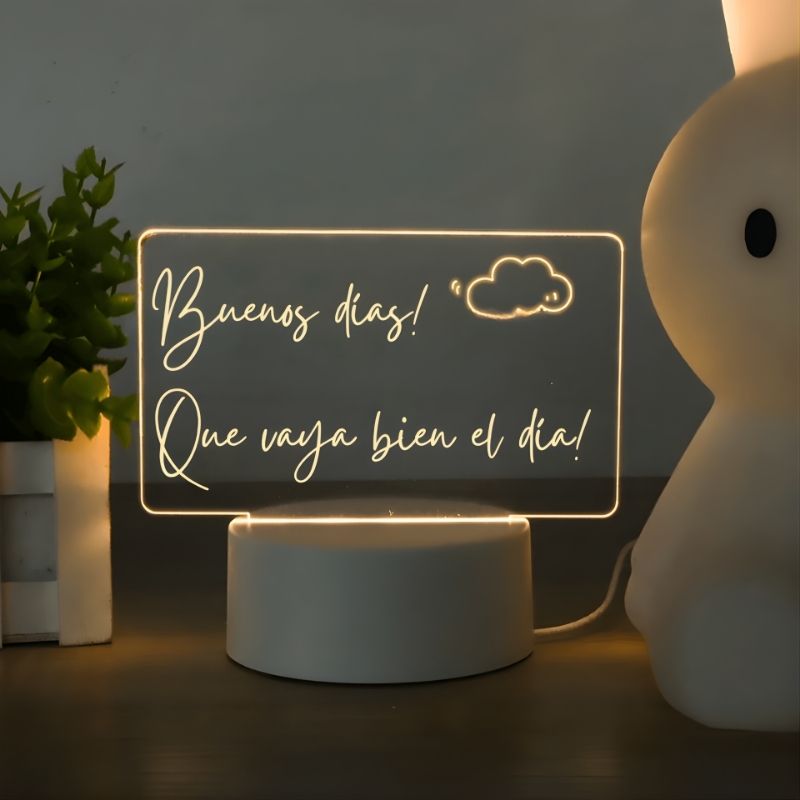 Pizarra LED para mesita de noche
