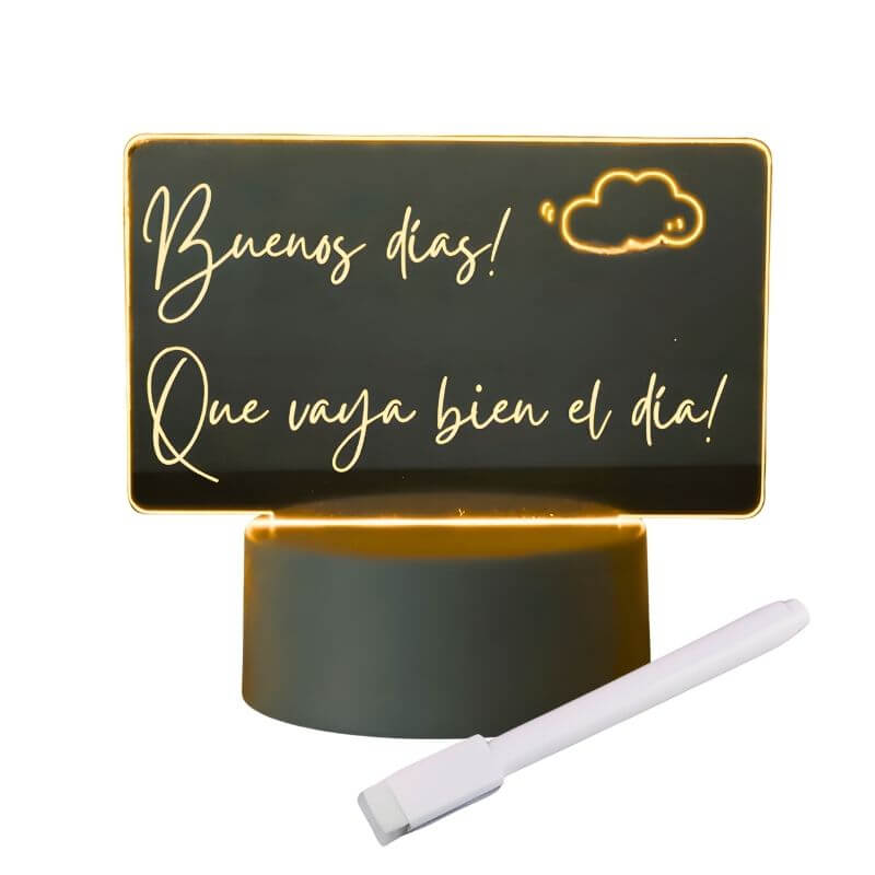 Pizarra LED para mesita de noche