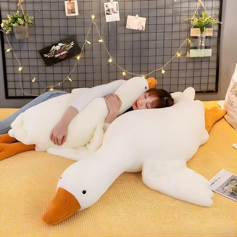 Pato gigante! Peluche/Almohada de 1.30m, hecho de felpa suave