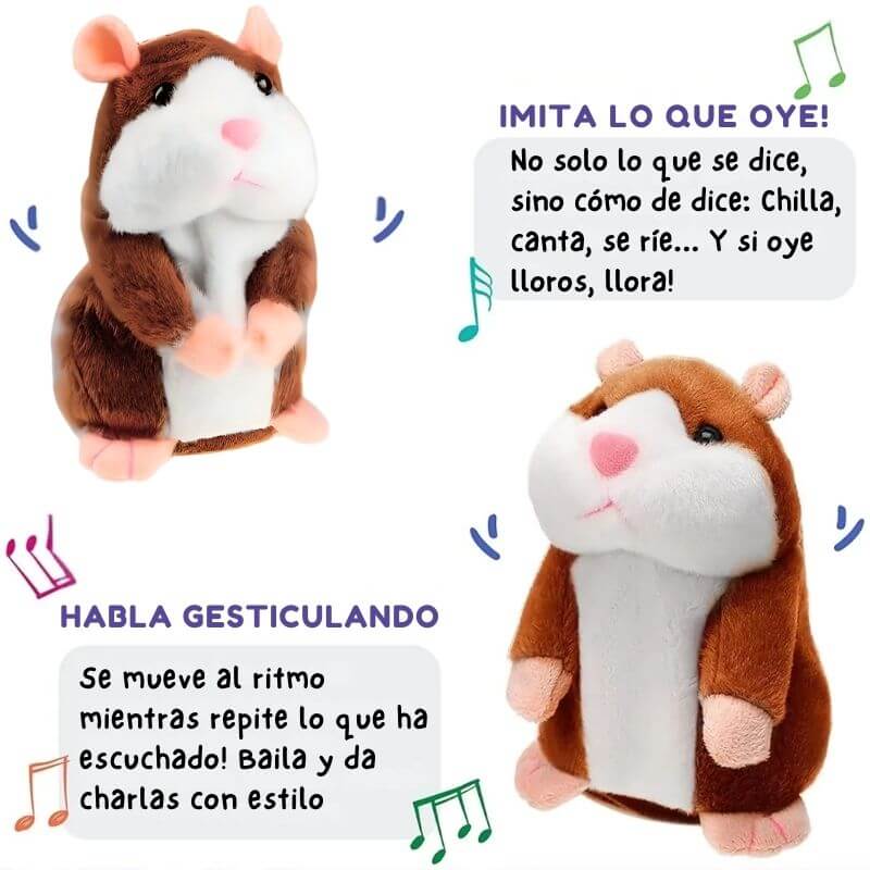 Hahahamster - Hámster repetidor: Suave, con micrófono, altavoz y movimiento