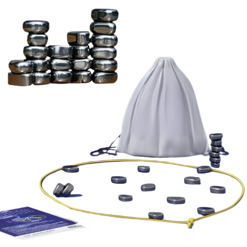 Damas Magnéticas - Jogo de tabuleiro com 20 ímãs 