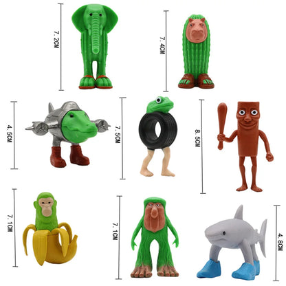 Figuritas Brainrot, Pack de 8 - Tungtung Sahur, Tralalero Tralala, Ballerina Capuchina...