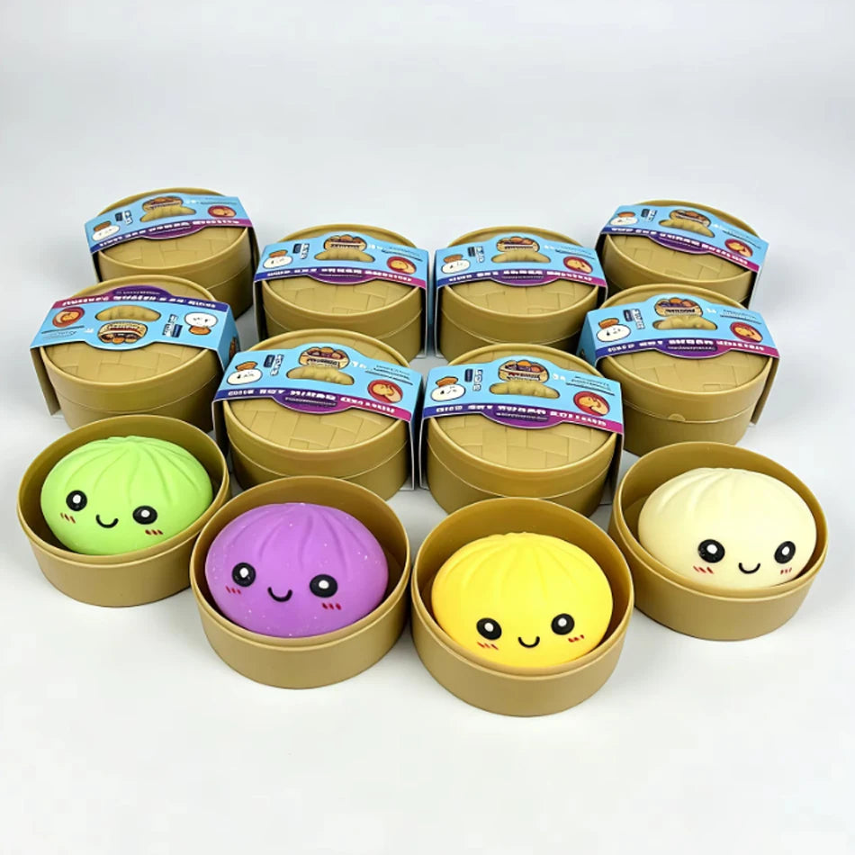 Dumpling Squishy Sorpresa! - Pack de 5 Squishies blandos con cajas de dumpling