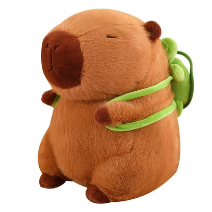 Capibara de Peluche con Mochila de Tortuga