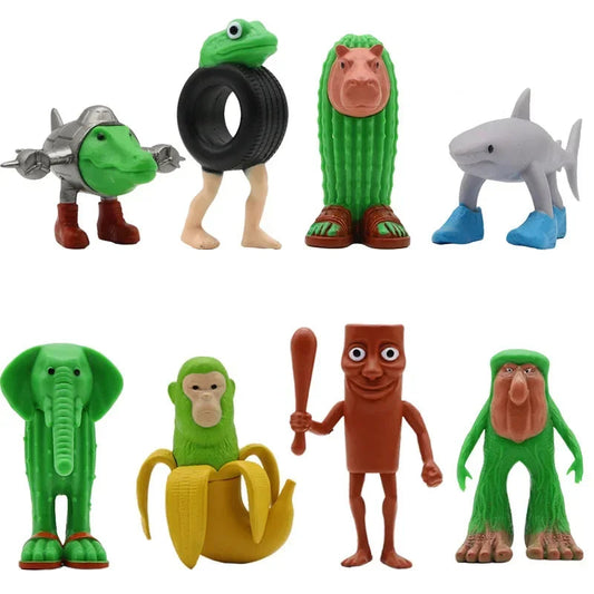 Figuritas Brainrot, Pack de 8 - Tungtung Sahur, Tralalero Tralala, Ballerina Capuchina...