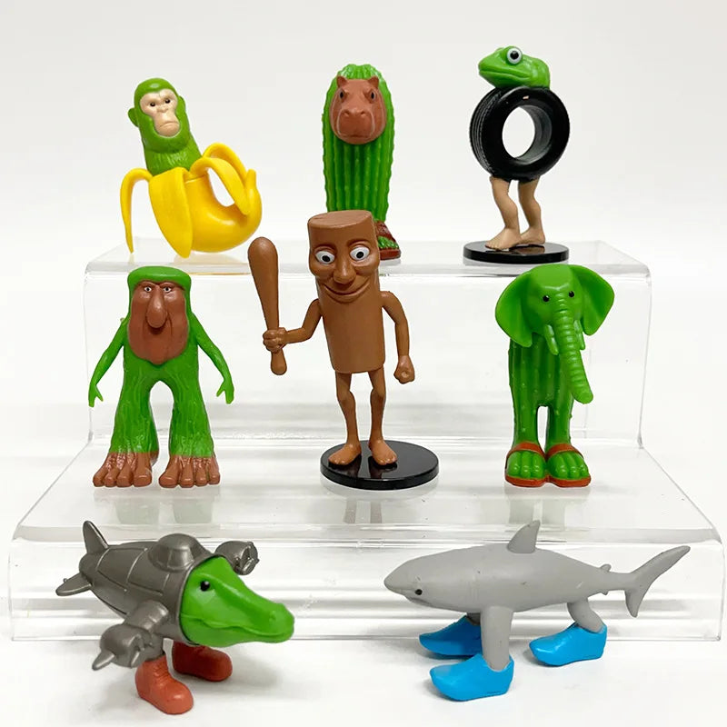 Figuritas Brainrot, Pack de 8 - Tungtung Sahur, Tralalero Tralala, Ballerina Capuchina...