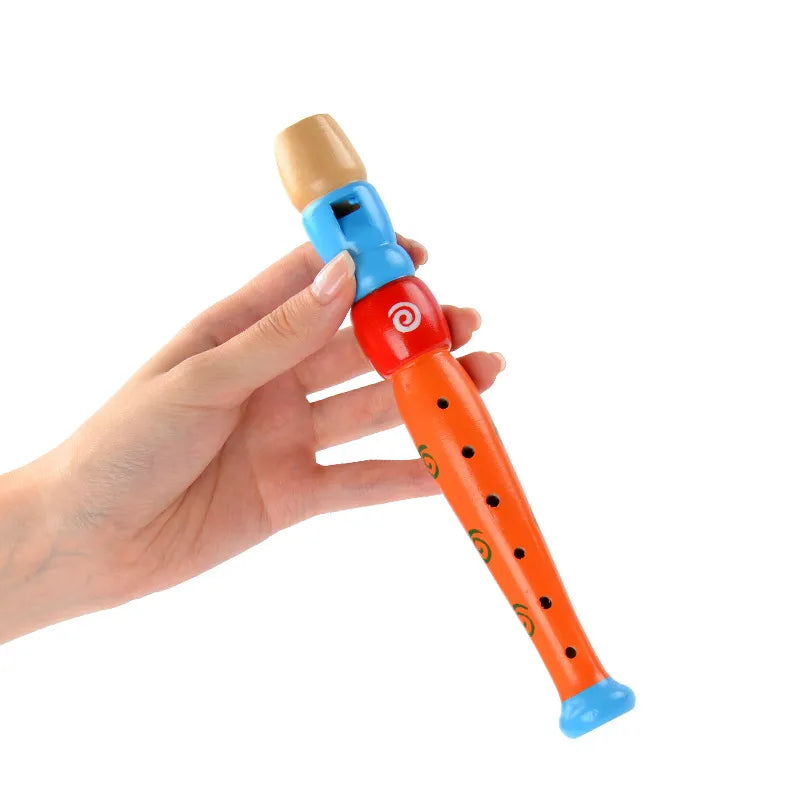 Flauta de madera con 6 agujeros, 20cm