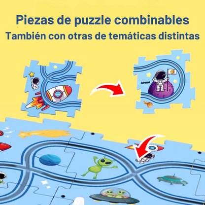 Circuito Puzzle - Circuito de Coches personalizable con piezas encajables