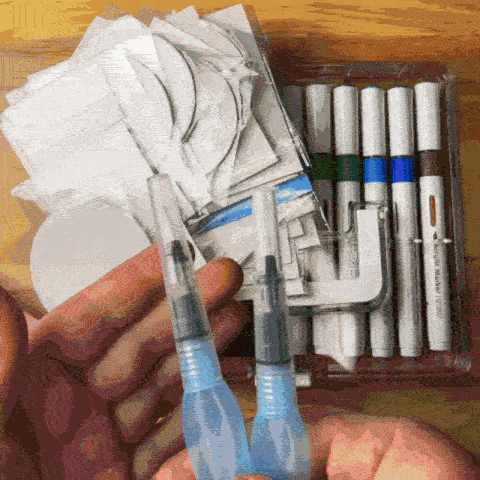 Cuadros Esponjosos 3D - Kit de manualidades con 40 esponjas, caballete, rotuladores de colores y lápices cuentagotas