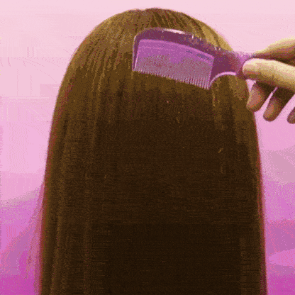 Plancha para mechas temporales con 6 colores, peine y horquillas (lavable con agua)