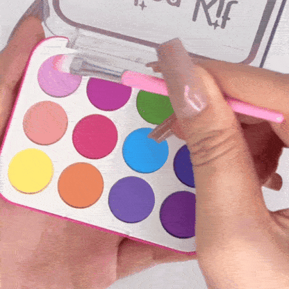 Kit de Maquillaje Invisible - Con 12 cosméticos y brochas para jugar a maquillarse sin manchas