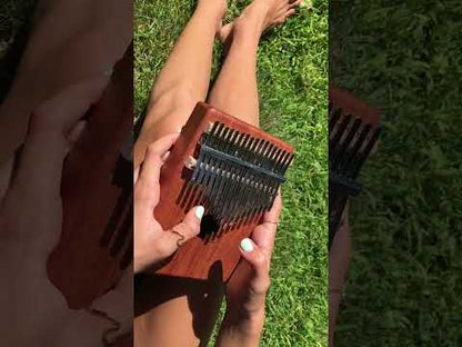 Kalimba - 21 Keys Thumb Piano, Mahogany Wood | Complete Kit with Tuning Hammer, Thimbles, Sheet Music Guide and Bag